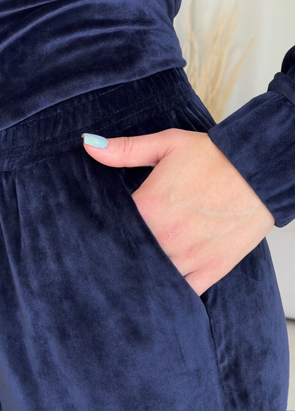 Велюровые широкие штаны палаццо пояс на резинке Merlini Пецолла (303988923)