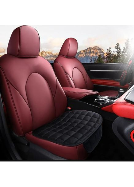 Автомобільна накидка на переднє сидіння 50×50 см велюрова чорна з гачками універсальна захисна No Brand (364859647)