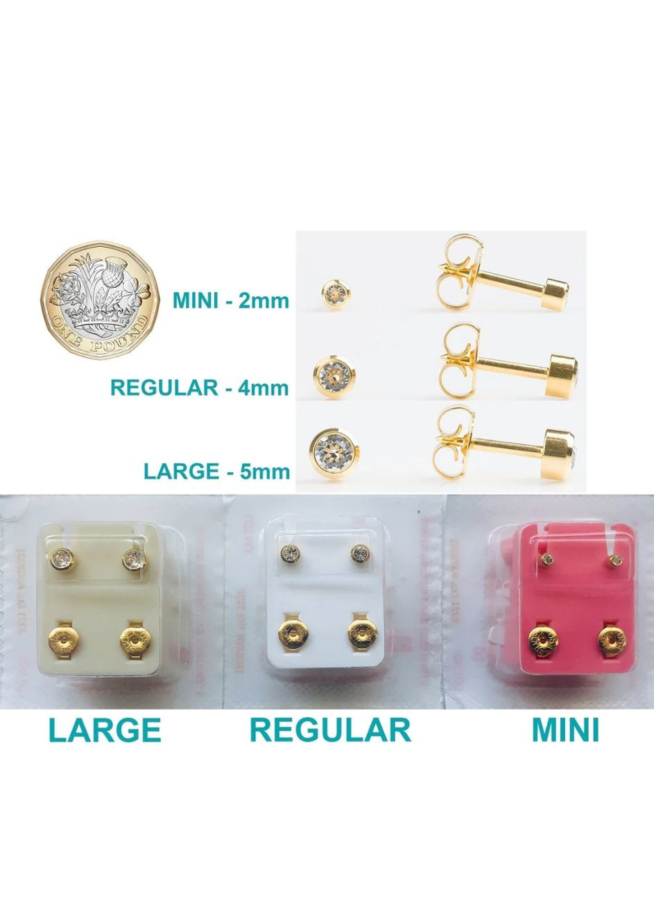 Серьги-гвоздики пусеты мини завальцованные золото, камень сапфир, 2 мм M 209 Y STUDEX (299385294)