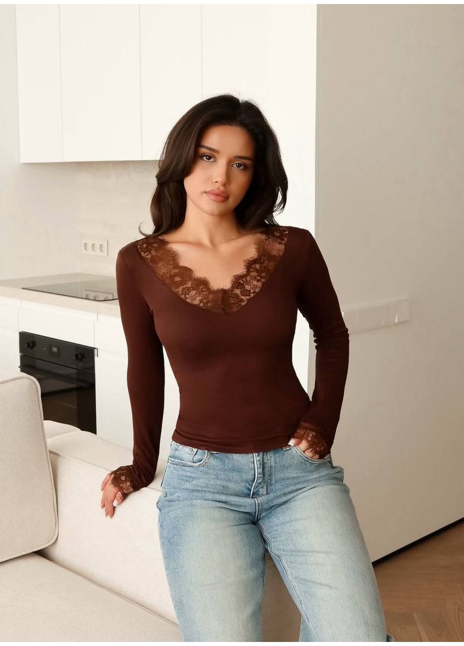 Віскозна кофтинка з мереживом Luna (370299460)