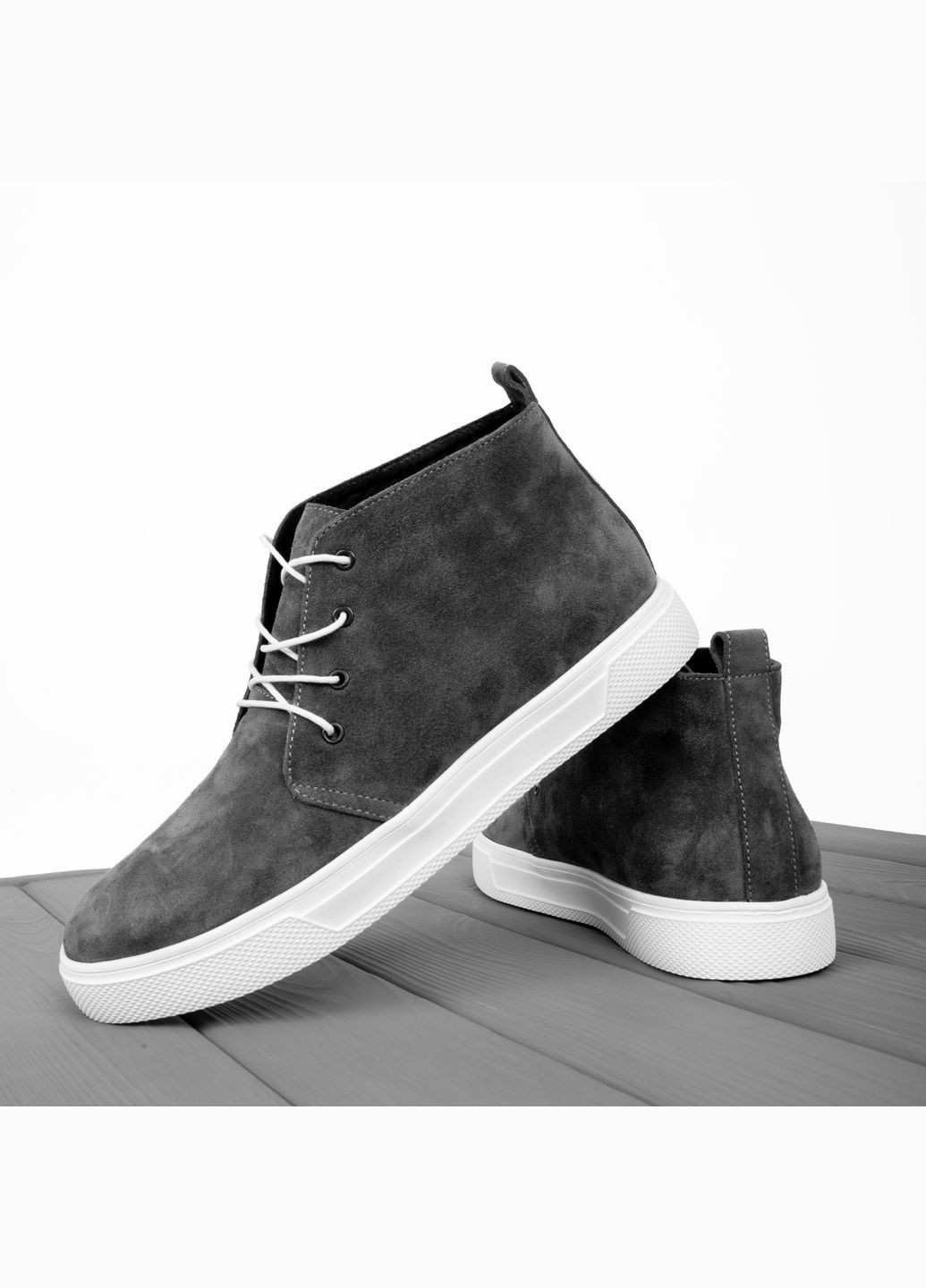 Черевики дезерти з натуральної замші сіри, шкіряна підкладка Dux Premium Kindzer 3500 (316635736)