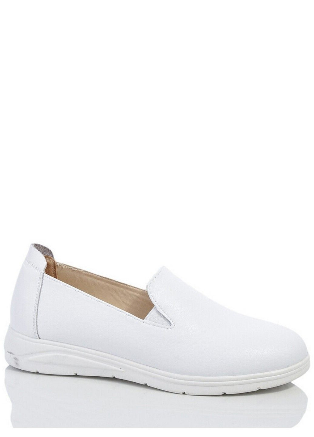 Белые кожаные слипоны sp0306-1 ITTS с абстрактным узором