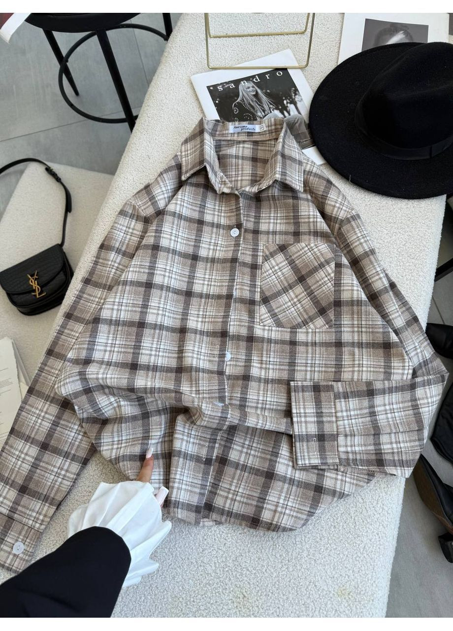 Жіноча сорочка в клітинку No Brand (366226894)