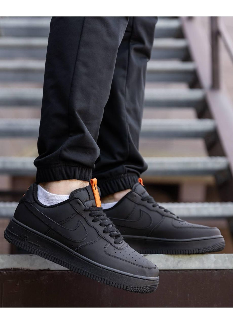 КРОССОВКИ ЖЕНСКИЕ NIKE AIR FORCE 1 07 LOW TOTAL BLACK НАЙК АИР ФОРС 1 ПРЕМИУМ No Brand чёрные демисезоны (369391618)