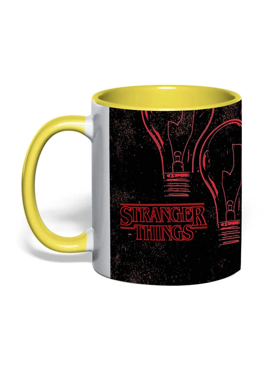 Чашка з друком "Дивні дива / Stranger Things" №1 330 мл (колір жовтий) (37026) No Brand (377303665)