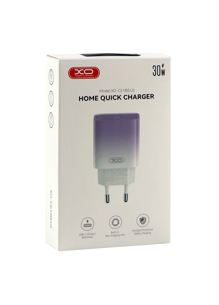 Мережевий Зарядний Пристрій CE18 1Type-C PD/QC 30W XO (337994297)