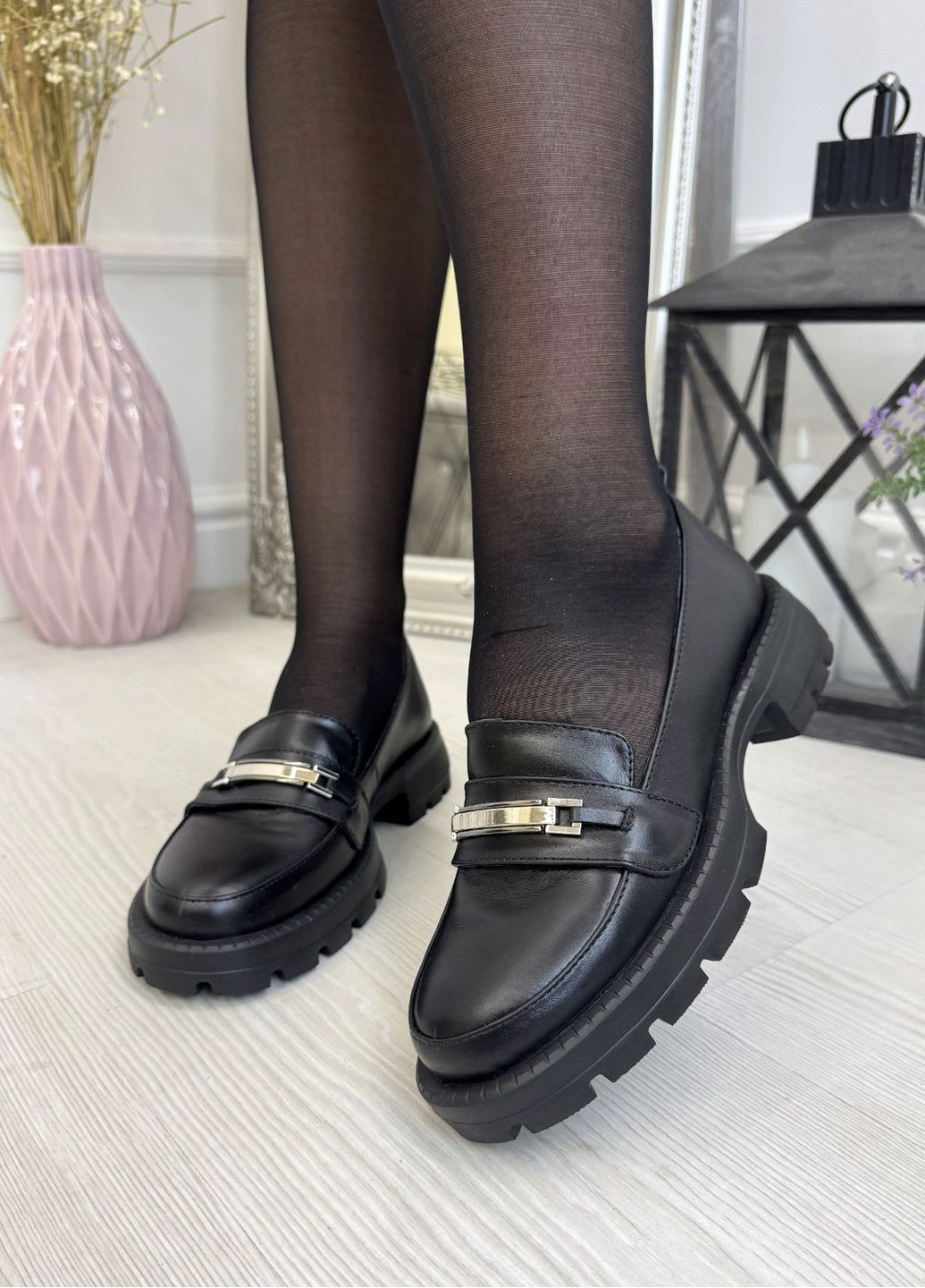 Vasha para Лоферы женские кожаные. Цвет черный лоферы черный з натуральная кожа, украина — демисезон (362355044)