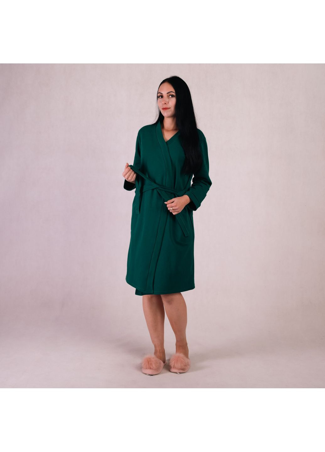 Комплект: утеплений халат та сорочка для вагітних з кліпсами для годування No Brand (360549723)