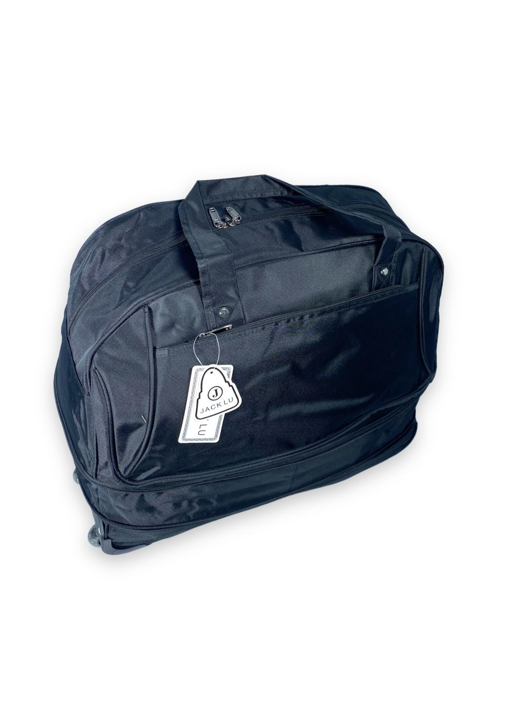 Дорожня сумка на колесах, з розширенням, 1 відділ, фронтальна кишеня, розмір: 60*38(50)*33 см, чорна Jack Lu (286421682)