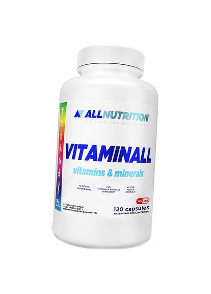 Вітамінно-мінеральний комплекс, Vitamin ALL Vitamins & Minerals, All Nutrition 120капс (36003002) Allnutrition (322723052)
