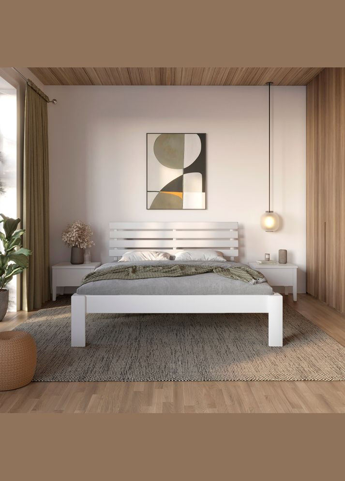 Двуспальная кровать Техас (RAL9003) 180х190 см (MBG-2164) Mebigrand (368281671)