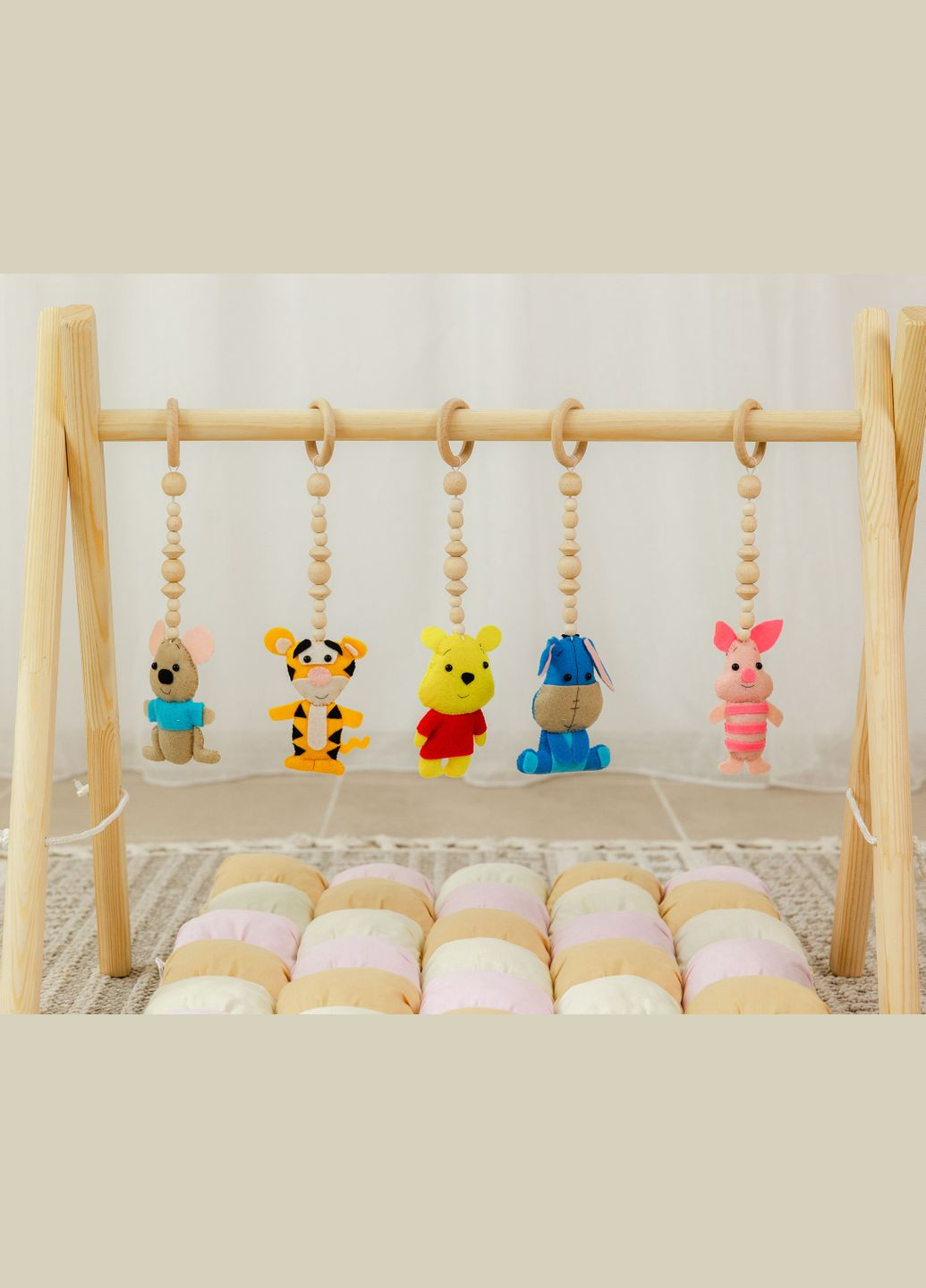 Мобіль дерев'яний підлоговий BabyGym XRMASTER Вінні Пух з матрациком Лисенятко No Brand (347164002)