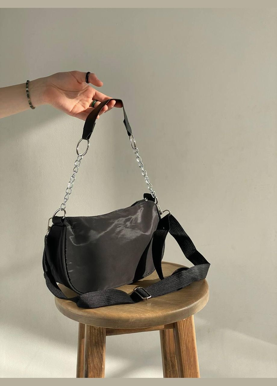 Жіноча сумочка 1032 багет чорна No Brand (296008232)