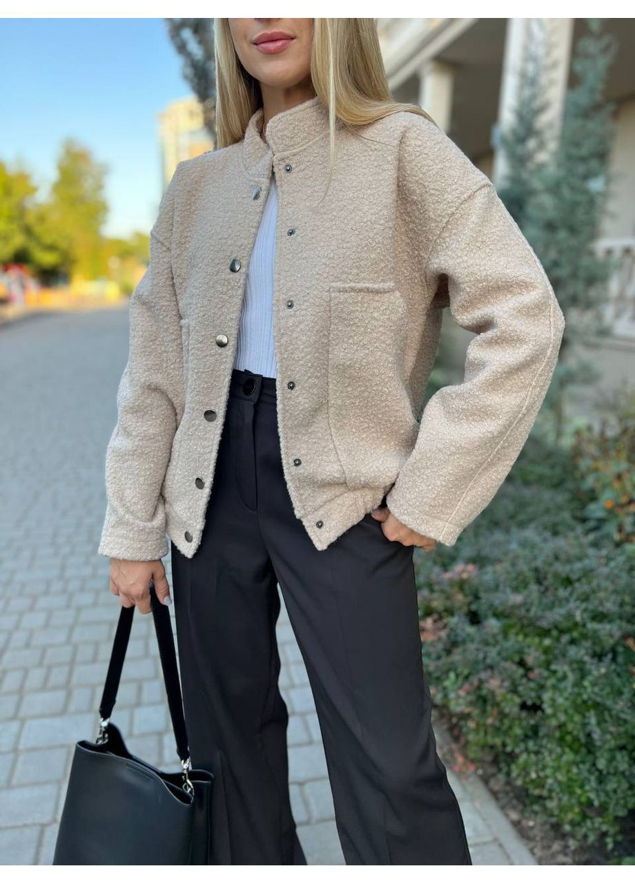 Стильный бомбер из кашемира "Баранец" – Размерная сетка в описании. DK/DL Мода без кордонів на кнопках (357435687)