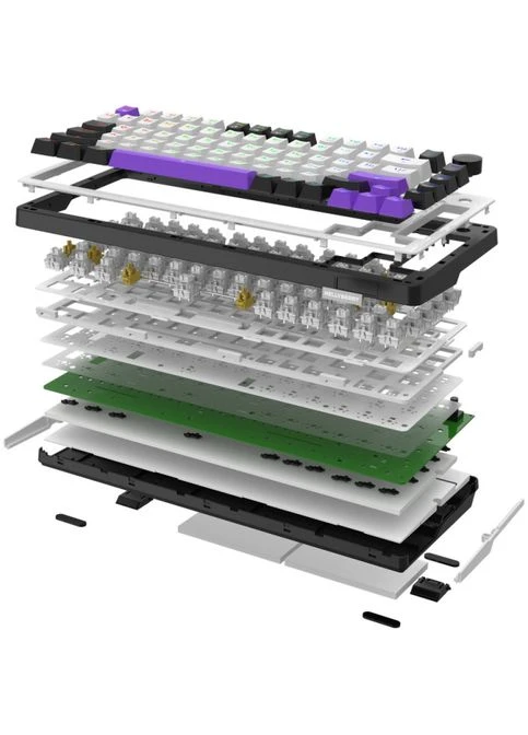 Клавіатура бездротова Hellyberry HK75 wireless White-Violet Hator (395828918)