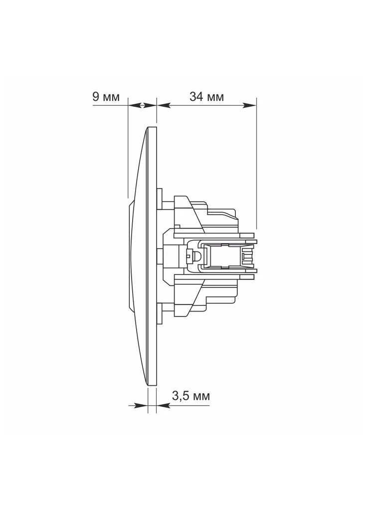 Розетка BINERA 1ая із заземленням черн (VF-BNSK1G-BG) Videx (391123594)