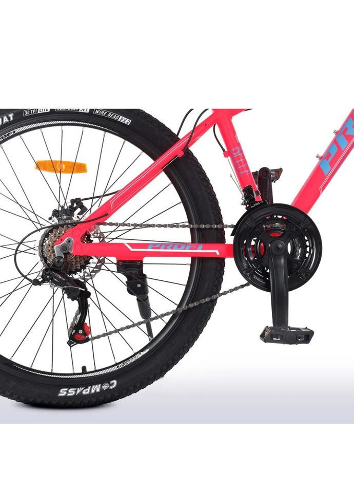 Велосипед "BELLE" G26BELLE A26.1 26 д. Алюм.рама 17", SHIMANO 21SP, алюм., DB, FW TZ500, малиново-білий PROF1 (370977937)