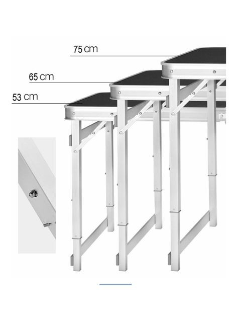 Складний стіл посилений для пікніка + 4 стільці Білий No Brand (294721473)