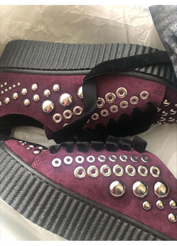 Темно-бордовые бордовые замшевые кеды на средней платформе Pinko ISEO AI 17-18 BLKS1 1H20BM Y3QU