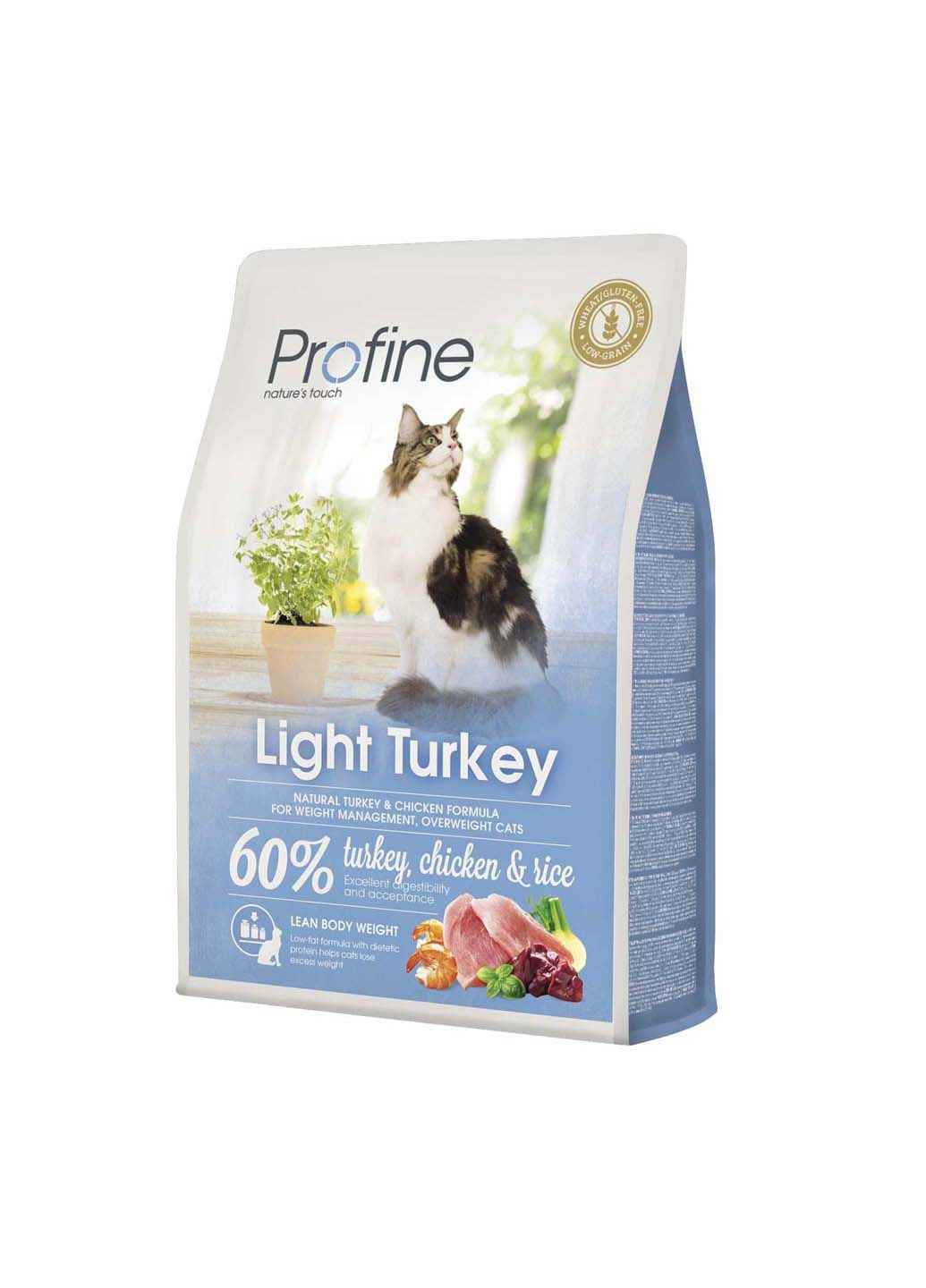 Сухой корм для котов с избыточным весом Cat Light с индейкой курицей и рисом 2 кг Profine (286472835)
