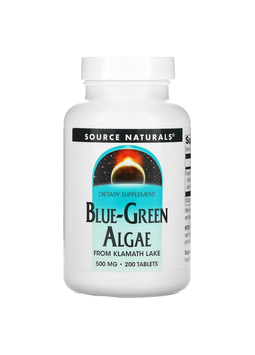 Сине-зеленые водоросли, Blue-Green Algae,, 500 мг, 200 таблеток Source Naturals (362368441)