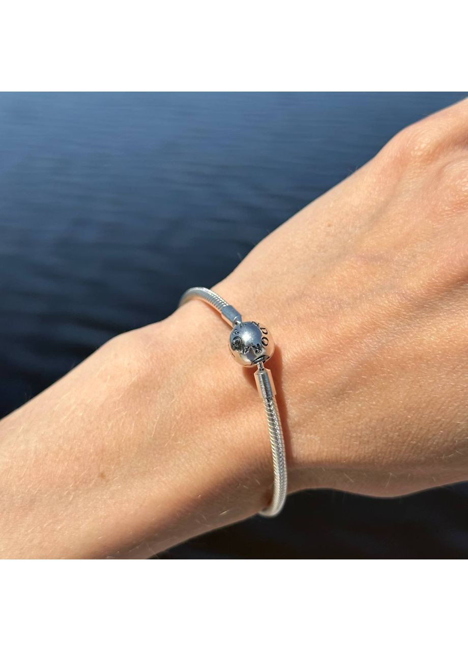 Срібний браслет з круглою застібкою Пандора 590728 Kabluchka (355345260)