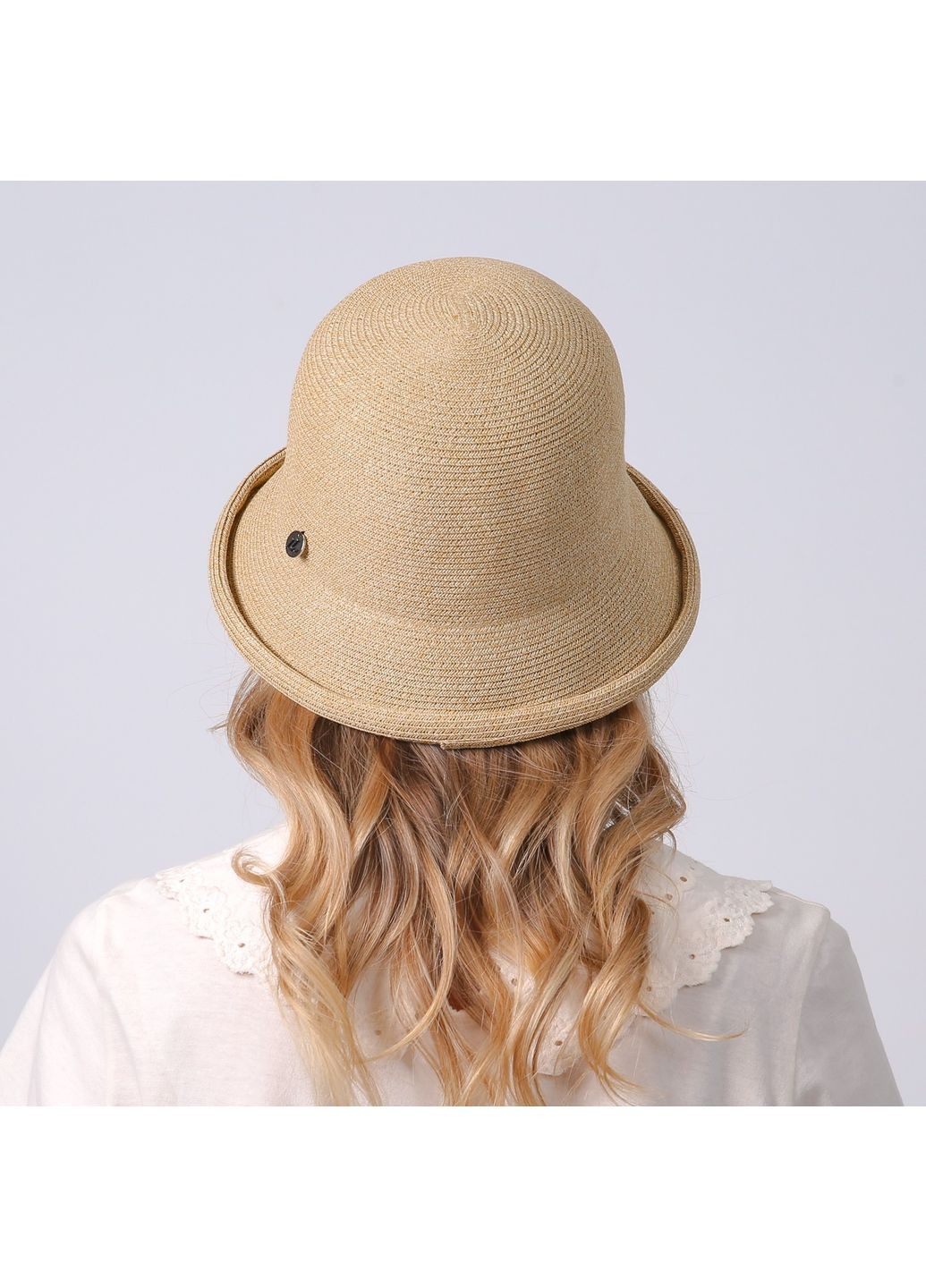 Панама жіноча з загнутими полями папір бежевий КЕЙЛІ LuckyLOOK 734-135 (329170307)