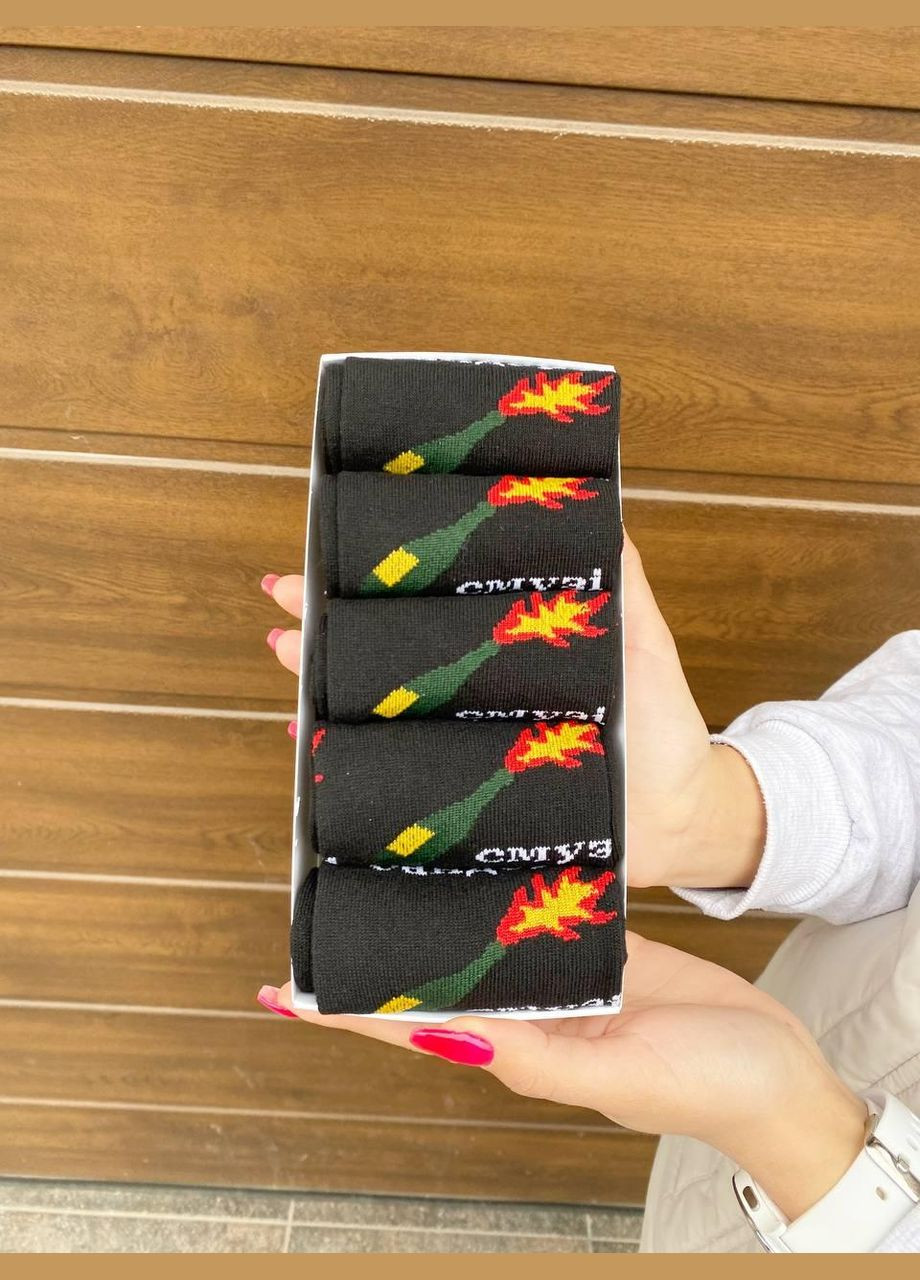 Комбинированные набор мужских патриотических носков 40-45 на 5 пар в подарочной коробке с лентой. Vakko (306515808)