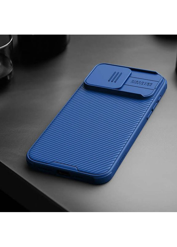 Карбонова накладка CamShield Pro для Apple iPhone 15 Pro (6.1") Blue Nillkin (366833038)