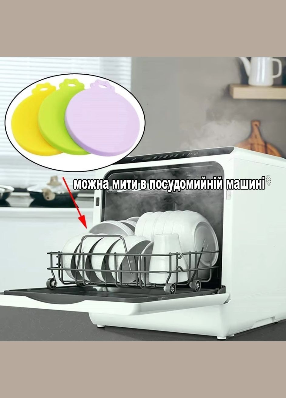 Силіконова кришка для консервних та звичайних банок 3 в 1, багаторазова, харчова, салатова No Brand (318065792)