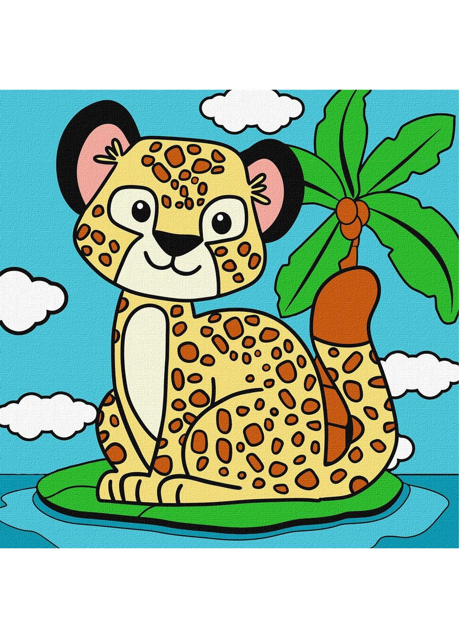 Картина за номерами "" /KHO9070/ "Гепард" 25*25см Ідейка (367751765)