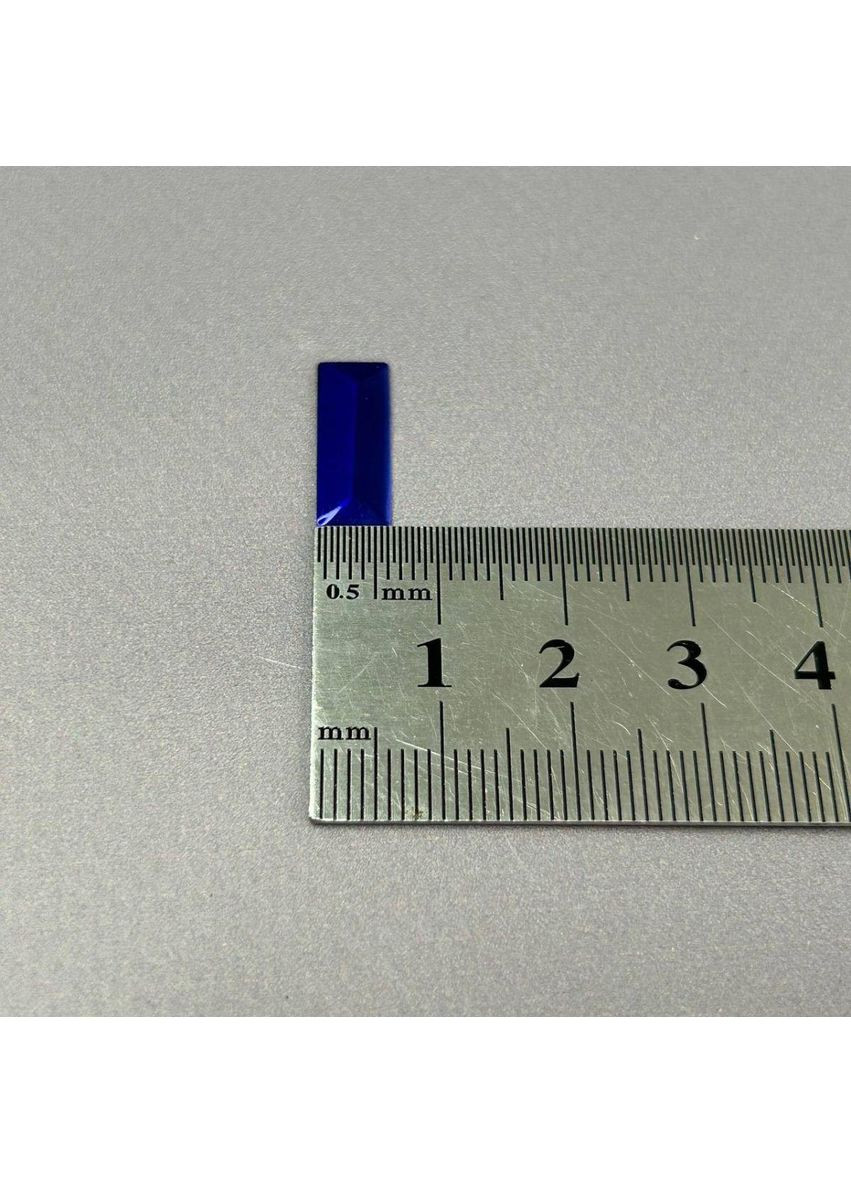 10г - металлостразы термоклеевые, прямоугольник 6х16 мм - синий индиго Plus-plus (352747849)