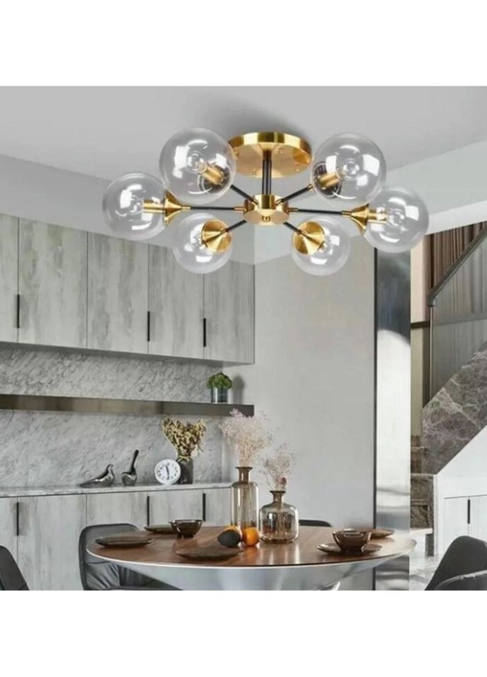 Люстра стельова на 6 лампочок 26592 Латунь 26х65х65 см. Sunnysky (335975065)