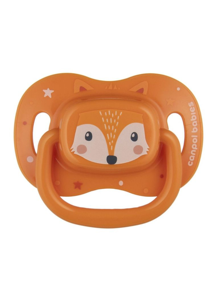 Силиконовая симметричная пустышка Cute Animals, 0-6 мес., оранжевый () Canpol Babies 34/924_ora (336330071)