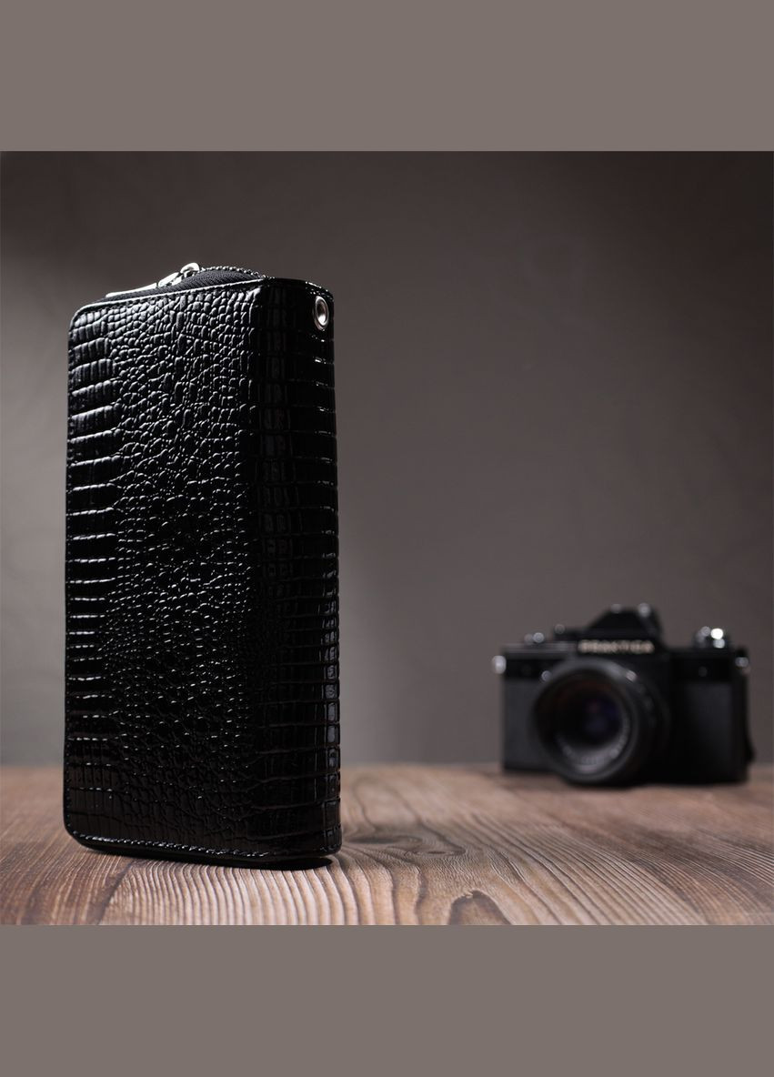 Стильный фактурный клатч на два отделения из лакированной натуральной кожи 19х9,5х4 см 22693 st leather (329197508)