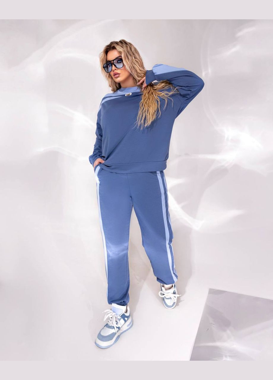 Женский костюм-двойка цвет джинс-голубой р.50/52 449898 New Trend (282426924)