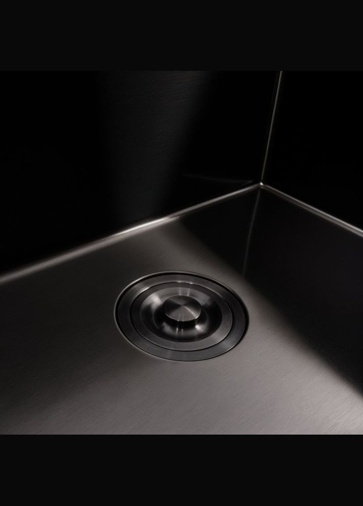 Кухонный комплект: Мойка Handmade (58x43 см) PVD черная, монтаж под столешницу + Смеситель XK09B PVD Valeso (353747127)