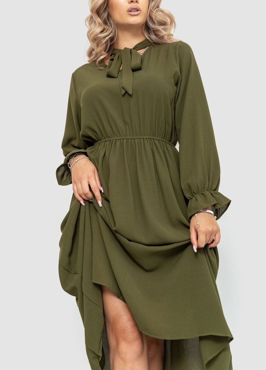 Оливковое (хаки) платье нарядное,, 204r601 Ager