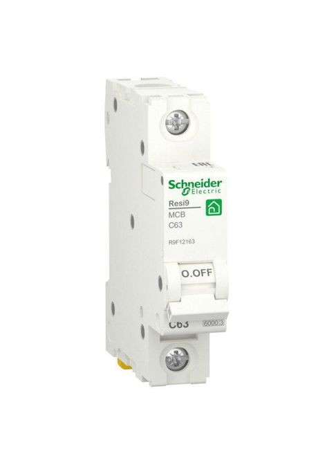 Автоматический выключатель 1-п Schneider С 63А 6кА RESI9 230В Schneider R9F12163 Schneider Electric (337359756)