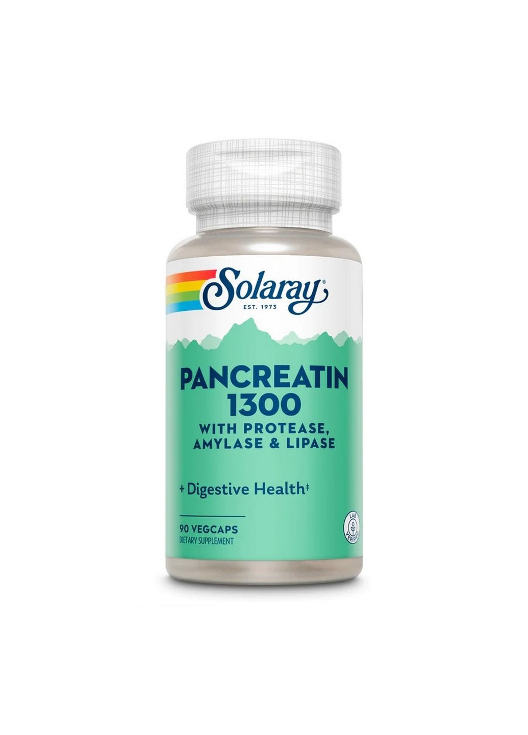 Натуральна добавка Pancreatin 1300 mg, 90 капсул Solaray (293419901)