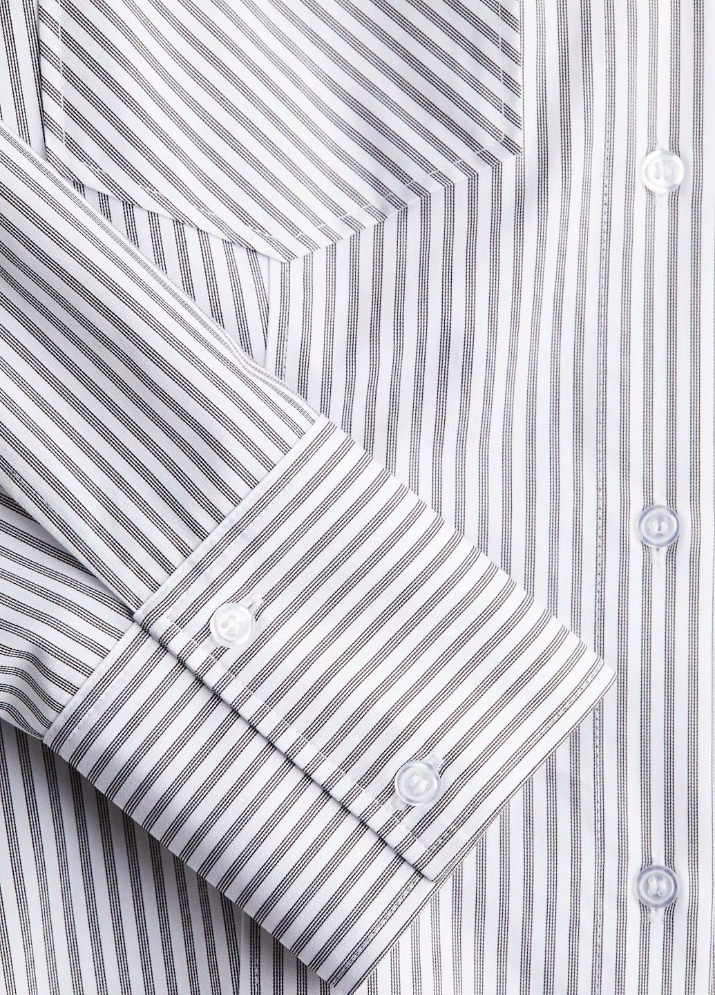 Белая кэжуал рубашка в полоску H&M