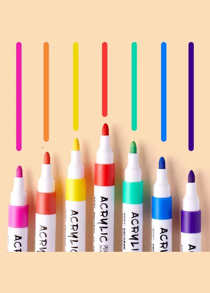 Набор акриловых маркеров, 36 цветов, художественные маркеры для творчества и детских раскрасок. No Brand (344573479)