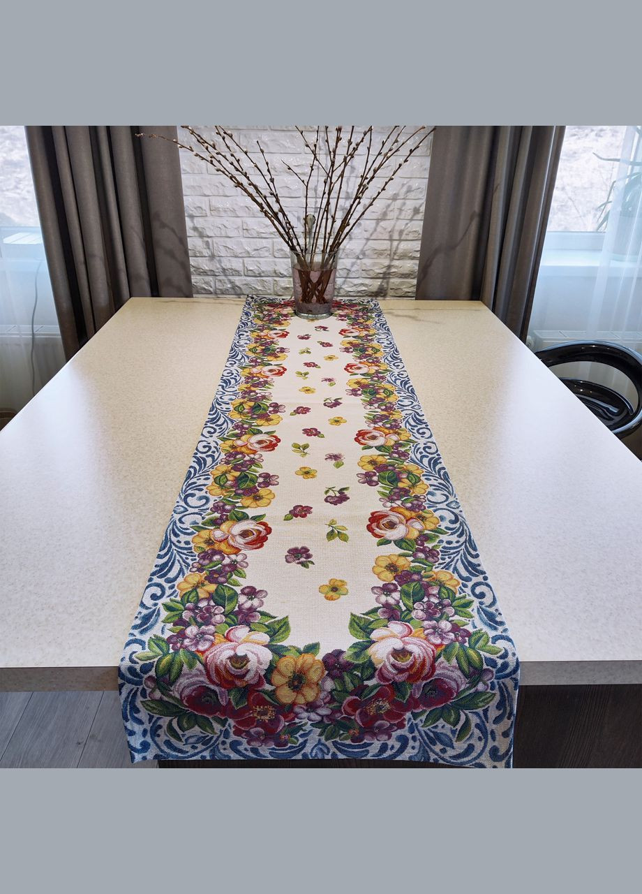 Доріжка на стіл Ранер з гобелену, декоративна столова гобеленова доріжка 45х173см Maystat (305742509)