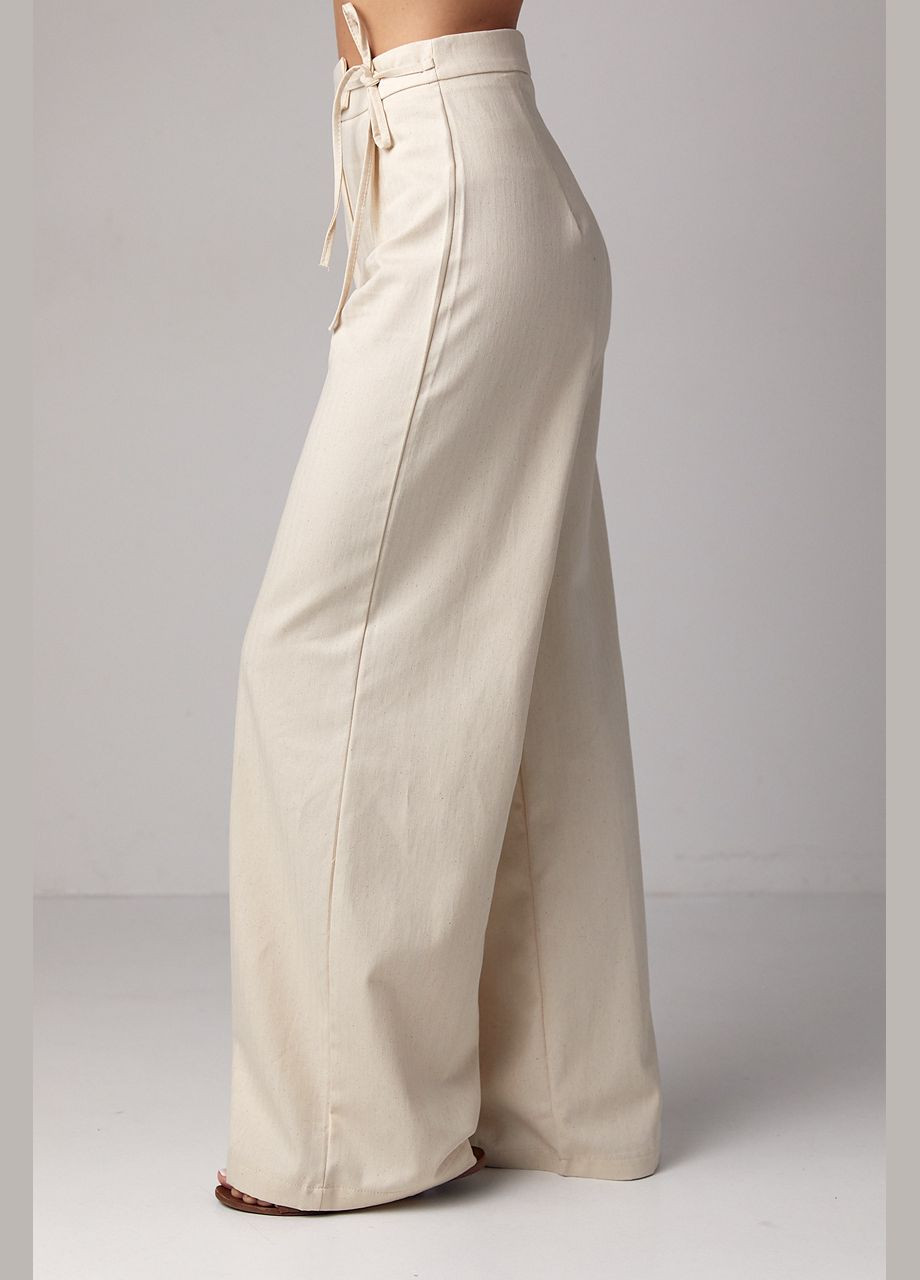 Женские классические брюки в елочку - хаки Lurex (296470843)