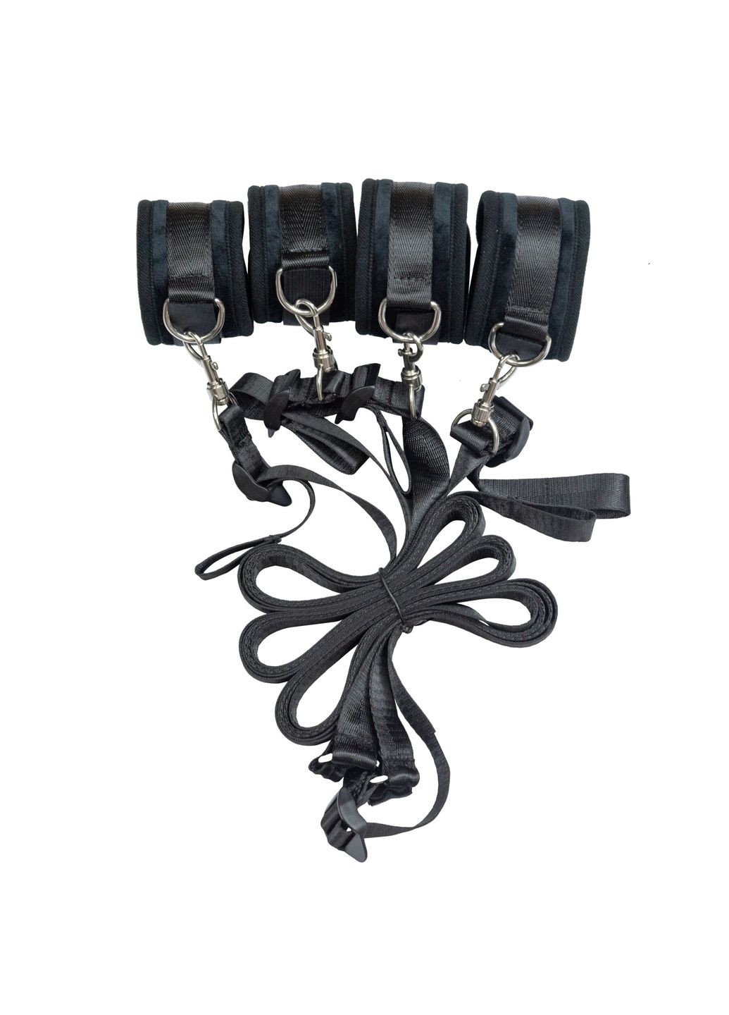 Розтяжка на ліжко - 5-Piece Bed Restraint Kit - Black Punishment (369950699)