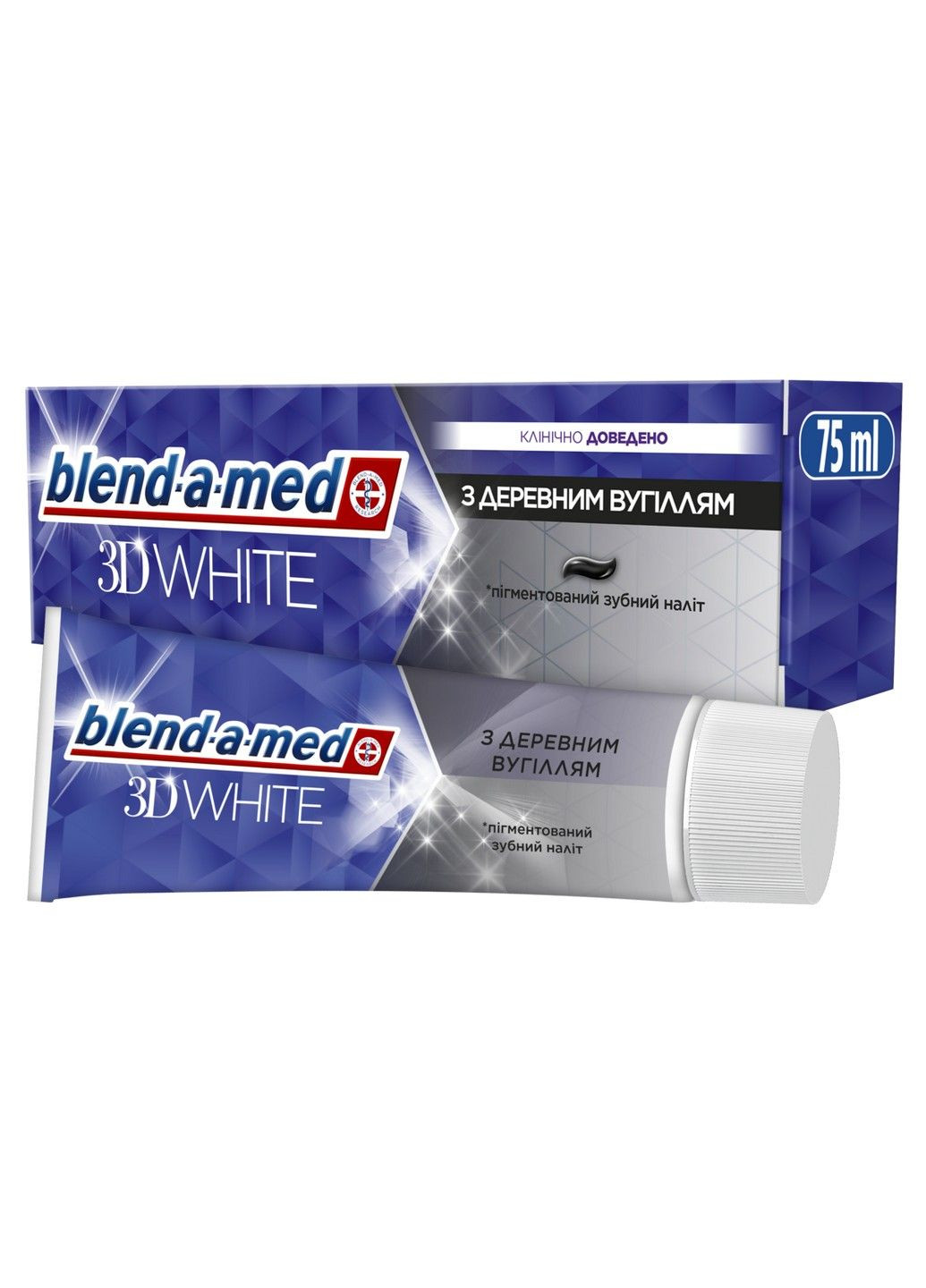 Зубная паста 3D White Уголь древесный 75 мл Blend-a-Med (304558966)