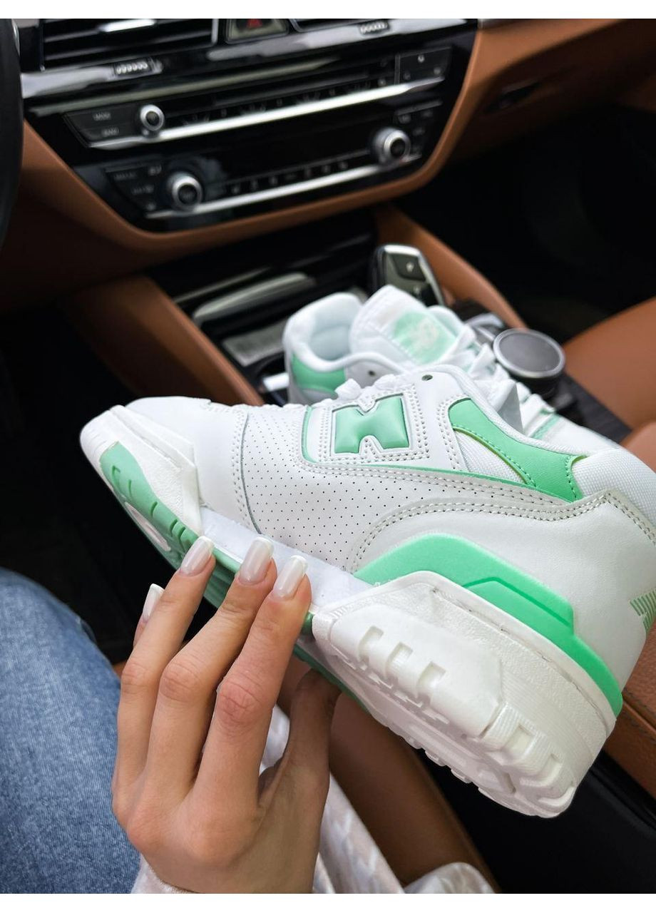 КРОССОВКИ ЖЕНСКИЕ NEW BALANCE 550 GREEN WHITE НЬЮ БЕЛАНС 550 No Brand серые демисезоны (368861998)