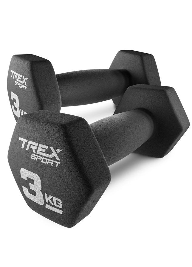 Гантелі для фітнесу неопренові TX-030VD 2x3кг TREX Sport (372506686)