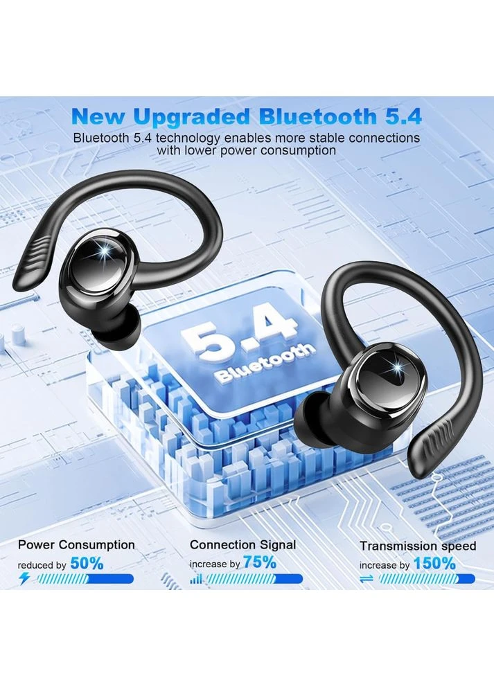 Уценка Беспроводные наушники Hupoaf H87 Bluetooth 5 4 с ушными крючками, Amazon, Германия No Brand (393254875)
