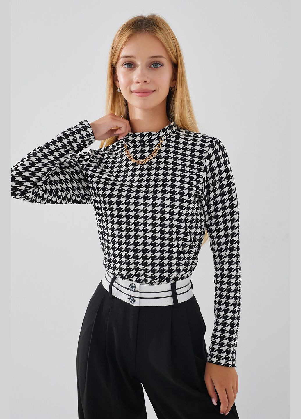 Водолазка з візерунком для дівчинки 3338 146 см (2000990494900D) shop (2000990494900) Vio Faloni (362703989)